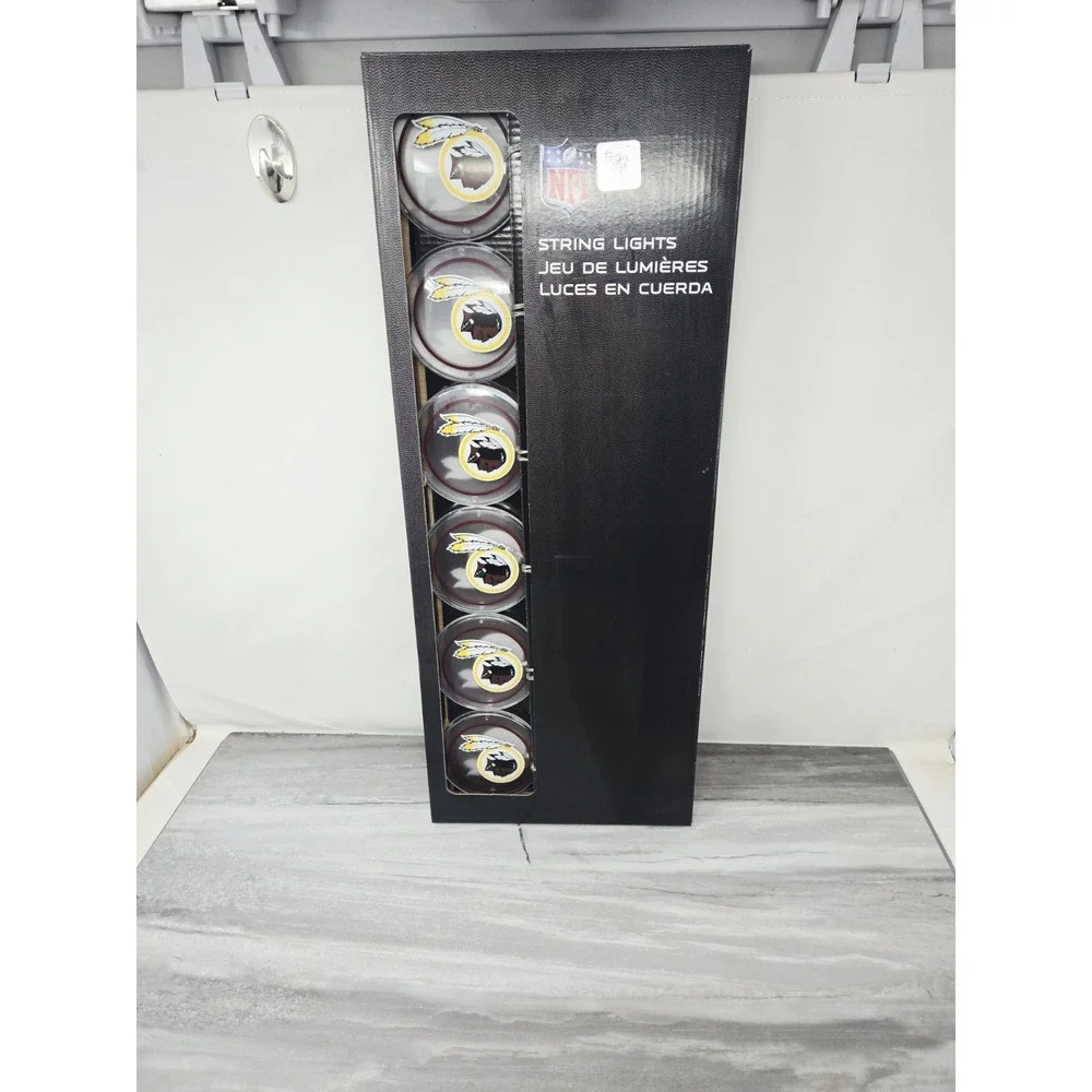 Washington Redskins‎ New Old Stock String LED Lights Man Cave Party 9 Foot Long